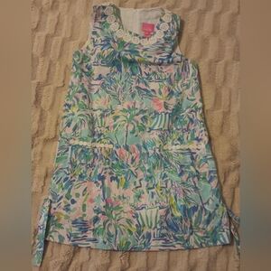 EUC Lilly Pulitzer Girls Little Lilly Classic Shift Blue Ibiza Cabana Cocktail